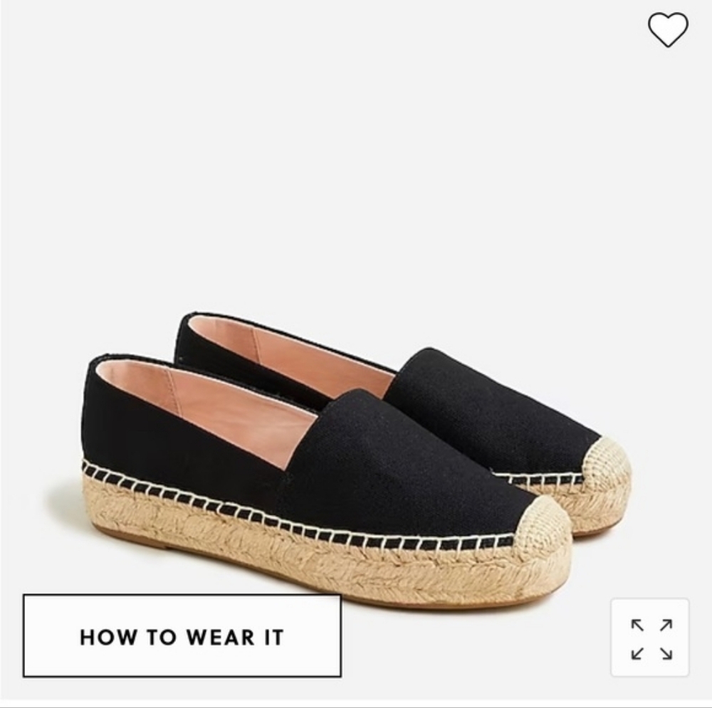 J. Crew canvas espadrilles size 8.5M. EUC